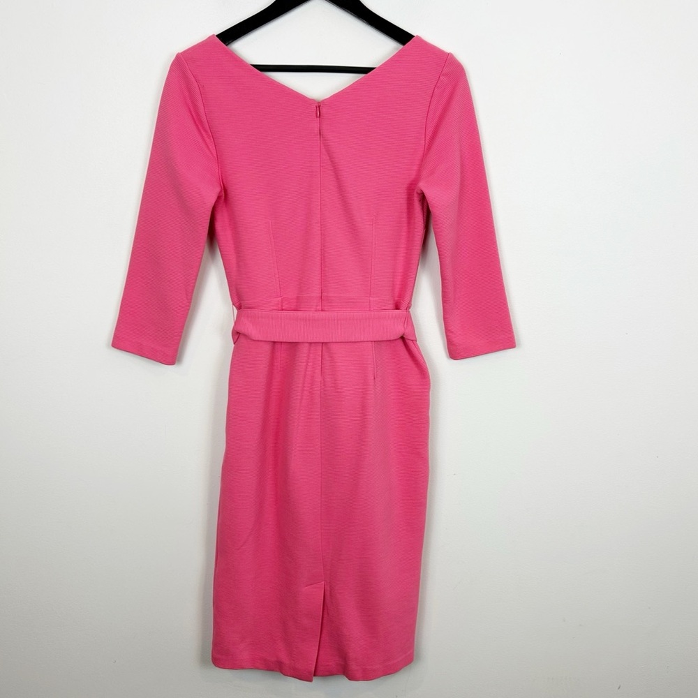 Boden Margie Ottoman V-Neck Dress Size 4 Regular in Pink - Picture 5 of 6